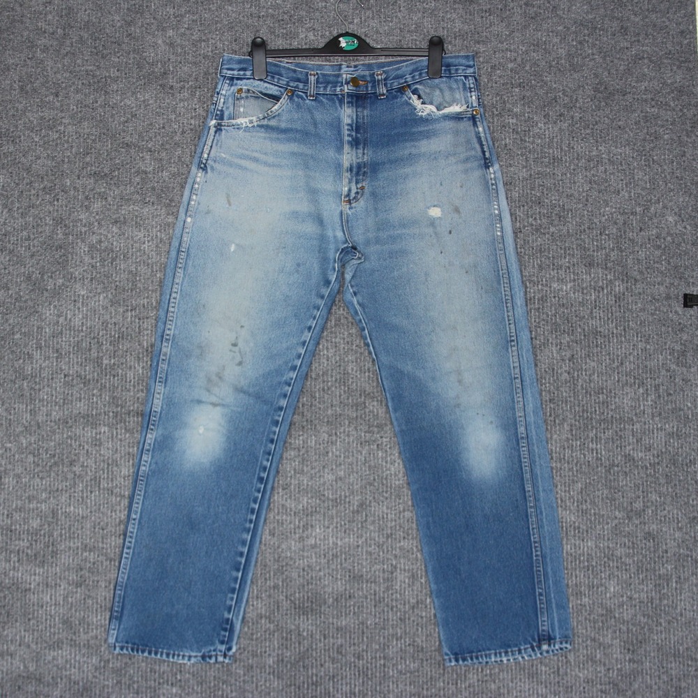 Mens Vintage Carter's Watch the Wear Blue Jeans Pants‎ Made in USA Size 36/30